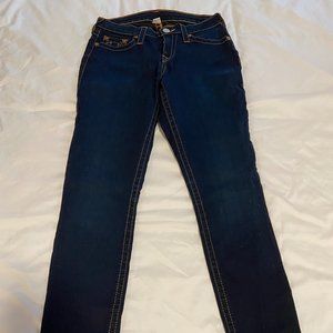 True Religion dark wash skinny jeans